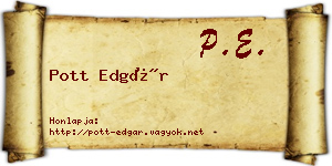 Pott Edgár névjegykártya